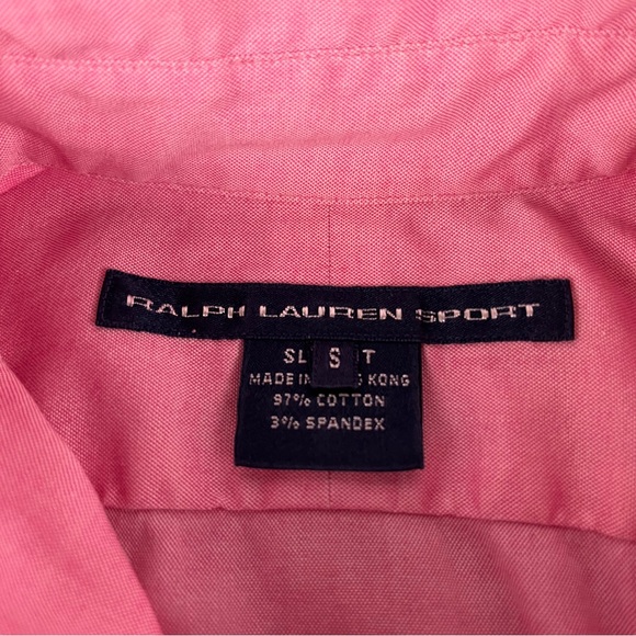Ralph Lauren Sport Shirt Womens Small Pink Slim Fit Button Down (808) - Picture 7 of 10